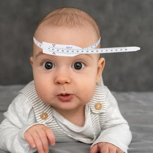 Vista 6 de UKCOCO Cinta de circunferencia de cabeza infantil de 24 pulgadas de tela suave, regla calibrada precisa para seguimiento pediátrico del crecimiento