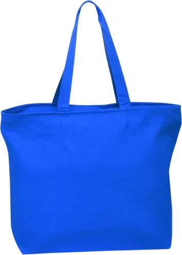 Vista 12 de TBF Bolsa grande de lona pesada con cierre de cremallera para playa, compras de comestibles, bolsas de viaje