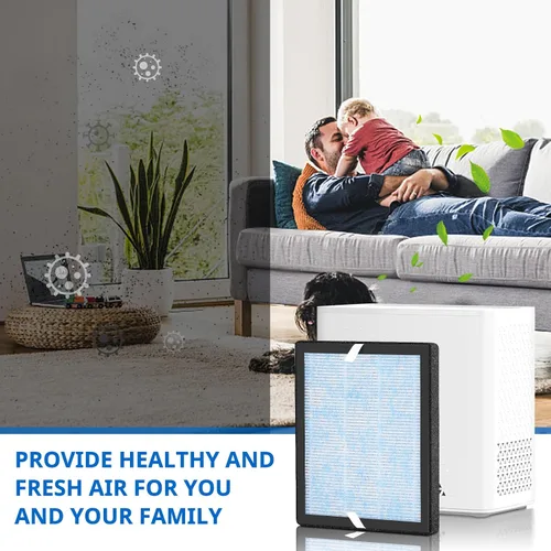 Vista 6 de Filtros de repuesto HEPA R1 P1801 P1802 compatibles con purificador de aire YIOU R1 y Elechomes P1801/P1802, sistema de filtración de 3 etapas