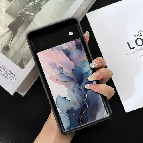 Vista 1689 de Compatible con Google Pixel 4A 5G Mobile Case Creative Acrylic Panel trasero Silicona Protección Grip especialmente diseñado para Google Pixel 4A 5G