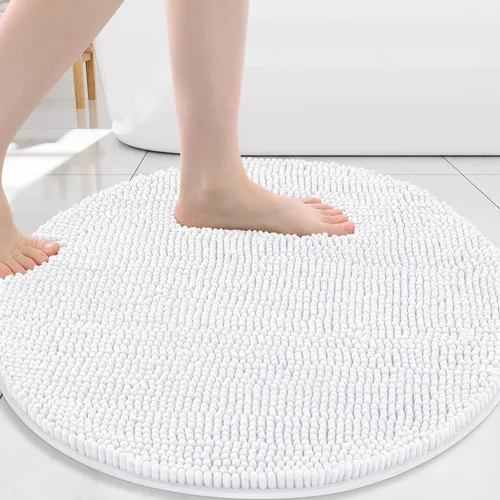 Vista 13 de Arotive Alfombras de baño de felpilla extrasuaves y absorbentes, de 24 x 16 pulgadas, lavables a máquina, parte trasera de goma antideslizante