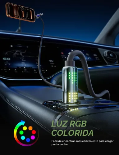 Vista 6 de MAGIC JOHN Cable de carga 240W 4 en 1, 4 pies USB C a Lightning [Certificado MFi], cargadores múltiples para todos los dispositivos, USB A/C grueso