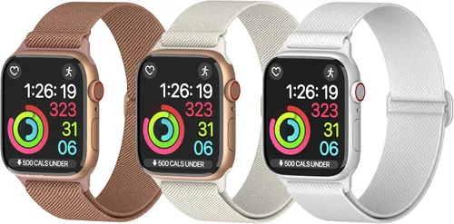 Vista 13 de Correas de nailon para Apple Watch unisex – iWatch 1/2/3/4/5/6/7/8/9/SE/Ultra 2 correas para 1.496 in/1.575 in/1.614 in/1.654 in/1.732 in/1.772