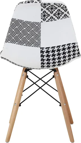 Vista 11 de 不二貿易(Fujiboeki) Fuji Boeki 70589 Eames Chair, Width 20.1 x Depth 18.1 x Height 32.3 inches (51 x 46 x 82 cm), Black/White, Dining Chair, Shell Type