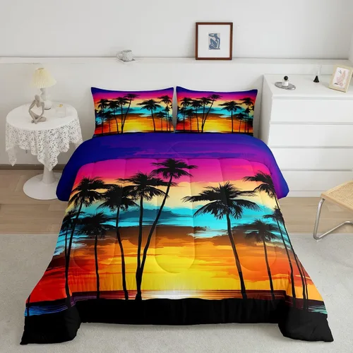 Vista 37 de Erosebridal Blue Ocean - Juego de edredón tamaño individual Juego de ropa de cama de ballena delfín y tortuga marina para niños y niñas, juego