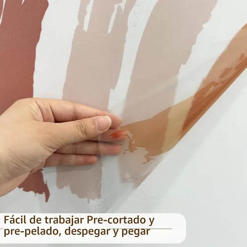 Vista 4 de funlife Calcomanías de pared grandes de arco iris boho para despegar y pegar, autoadhesivas, calcomanías de pared de corazones para decoración
