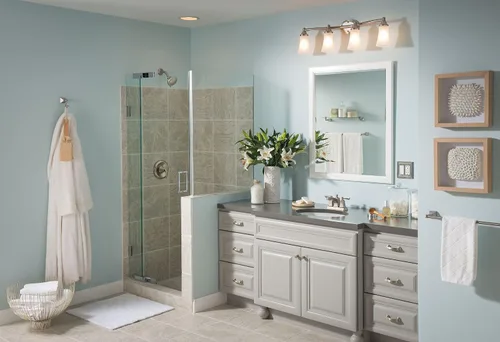 Vista 10 de Moen Conway Spot Resist - Grifo de baño con dos manijas de níquel cepillado con montaje de drenaje, WS84922SRN