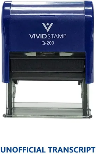 Vista 14 de Sello de goma autoentintado de transcripción no oficial (tinta negra) - Mediano