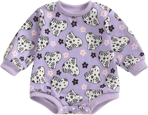 Vista 15 de Sudadera de cuello redondo para bebé niña y niño, mameluco con mangas largas, suéter extragrande, conjuntito de ropa con capucha
