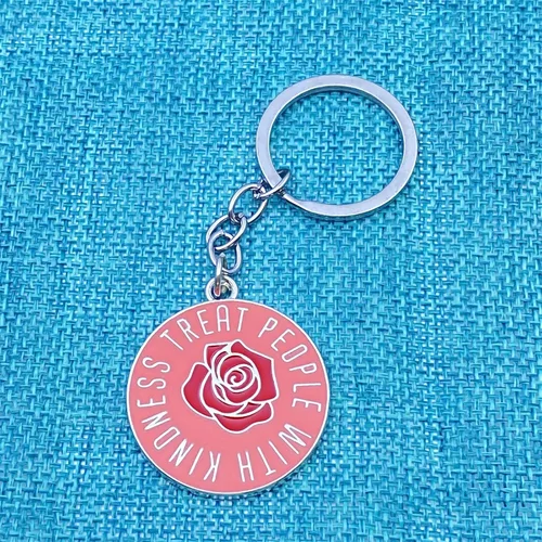 Vista 4 de xyqcy One Direction Gift Treat People with Kindness Keychain para fanáticos de Harry Merch, joyería para ella y él, madre, hija, hermanas, amigos