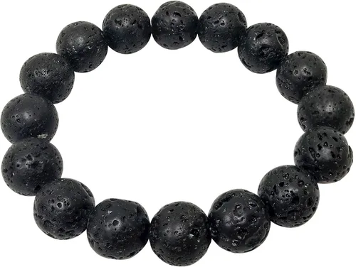 Vista 286 de Gem Avenue Handmade Round Bead Stretch Bracelet Unisex Natural Stone Beaded Jewelry for Men & Women, Elastic Wristband for Daily Wear