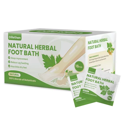 Vista 9 de Remojo natural para pies de artemisa/ajenjo, bolsa de baño de pies de jengibre linfático, spa para pies antihinchazón que promueve el metabolismo