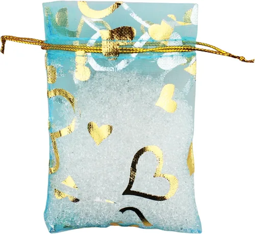 Vista 21 de QIANHAILIZZ Paquete de 100 bolsas de regalo de organza con forma de corazón de flores de 2.8 x 3.5 pulgadas, bolsa de regalo para dulces, bolsa