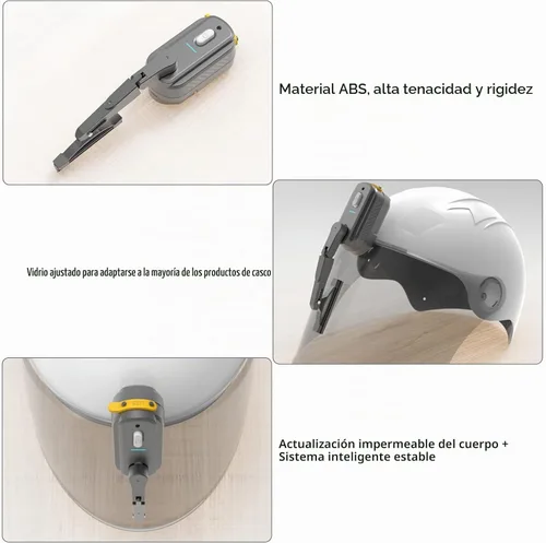 Vista 7 de Limpiaparabrisas recargable para casco de motocicleta, universal, impermeable, compatible con la mayoría de viseras