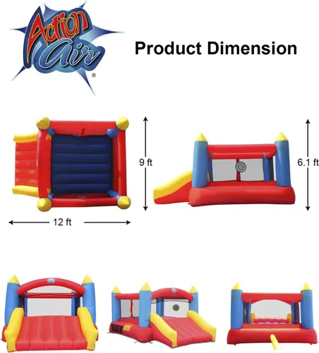 Vista 4 de Action Air Casa inflable para saltar para niños, Rojo