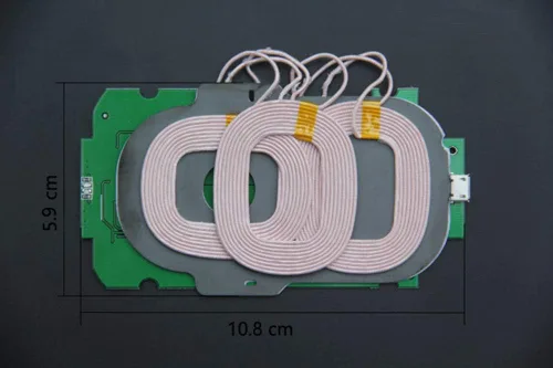 Vista 6 de 2 Pcs montón Tecnología de carga inalámbrica Tres bocinas Qi Estándar bricolaje Modified LED de bajo calor Cargador inalámbrico Transmisor Módulo
