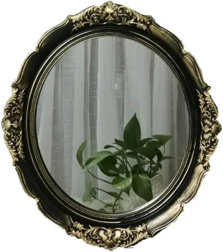 Vista 10 de Bandeja rectangular decorativa para espejo, estilo francés, organizador de maquillaje, organizador de joyas, bandeja para servir, 9.5 x 14.9 Dorado