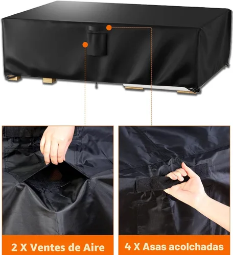 Vista 3 de Ruimoy Fundas para muebles de patio, funda impermeable para muebles de exterior, uso general, fundas para mesa exterior y silla, resistentes 600D