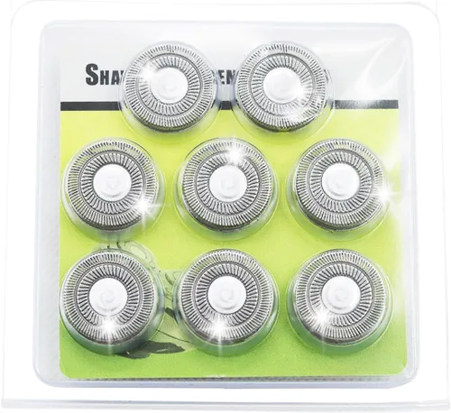 Vista 6 de Cuchilla de repuesto para cabeza de afeitadora de 8 piezas, compatible con maquinillas de afeitar eléctricas Skull Shaver Pitbull