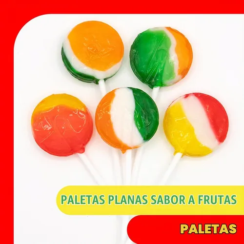 Vista 3 de Paletas de frutas, caramelos duros de frutas surtidas - 40 unidades, paquete de 1 libra