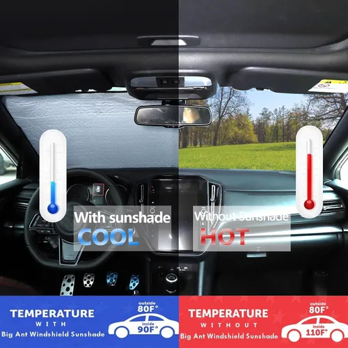 Vista 2 de Daeiclru Parasol para parabrisas de automóvil compatible con Subaru WRX 2015-2026, reflector plegable de rayos UV, parasol para ventana