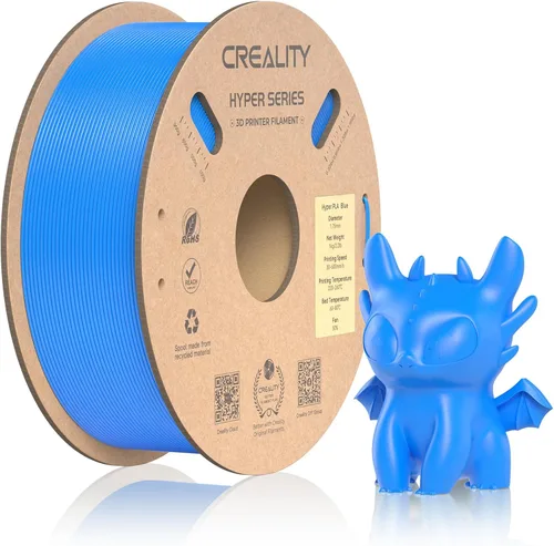 Vista 19 de Filamento PLA oficial de Creality Hyper de 1.75 mm, filamento PLA de alta velocidad de 30-600 mm/s para impresora 3D rápida, precisión dimensional
