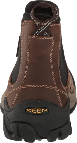 Vista 3 de KEEN Botas Chelsea Targhee 2 de piel de altura media para hombre, NegroMagneto