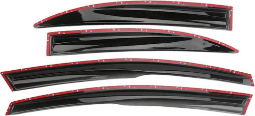 Vista 6 de EVPROXP - Visera de ventana compatible con Civic 4DR 06-11 Side Window Vent Deflector, Dark Smoke Tinted, JDM Mug Tape On Style, with White