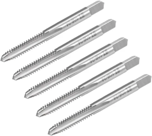 Vista 8 de uxcell Macho de la máquina #2-56 UNC Rosca 2B Clase 3 Flautas Tornillo de acero de alta velocidad roscado herramienta de roscar 5pcs