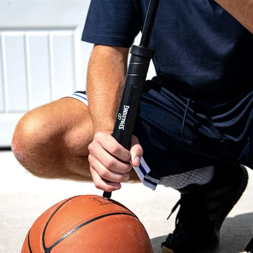 Vista 6 de Spalding Sports Ball Pump Kit Ideal for Basketball, Volleyball, Football, Soccer Ball & Rugby Ball Complete Hand Pump Kit with Needles