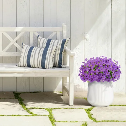 Vista 23 de Lifewit Flores artificiales para exteriores, 12 paquetes de flores falsas de plástico para decoración del jardín del hogar, plantas sintéticas
