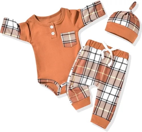Vista 13 de Aalizzwell Conjunto de Ropa para Bebé Recién Nacido, Niños, Otoño e Invierno Camouflaje