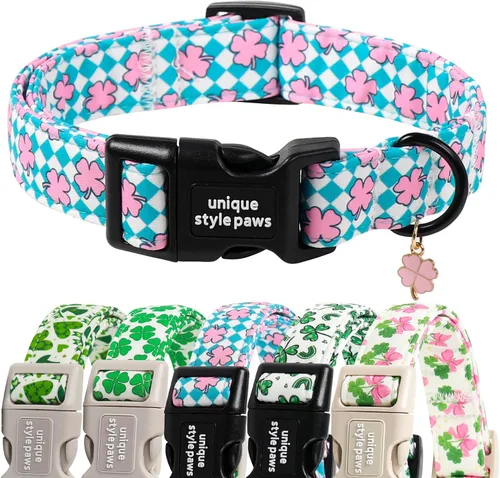 Vista 39 de Unique style paws Collar de perro con hebilla de plástico con colgante, collar de cachorro para primavera y verano, traje de baño para fiesta
