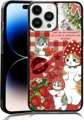 Vista 114 de Elegante funda de teléfono con diseño de gato Marie compatible con iPhone 11, funda de encaje dorado para iPhone, a prueba de golpes, rosa fucsia