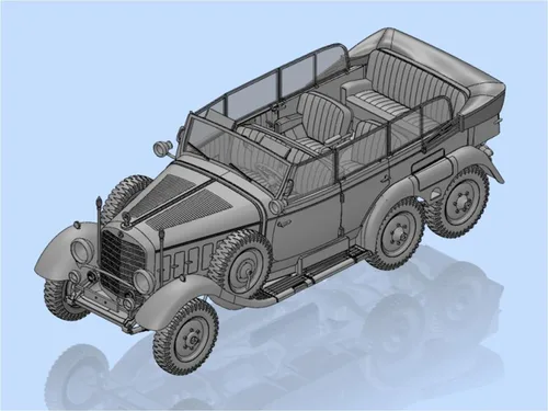 Vista 2 de ICM Modelos G4 1939 Producción Coche alemán con kit de construcción de pasajeros