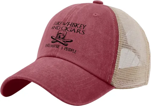 Vista 95 de Philysonic Funny Hat I Like Whisky and Cigars and Maybe 3 People Sombreros para Hombres Gorras de Béisbol Gorras Ajustables