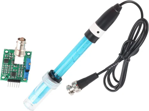 Vista 8 de Hilitand Kit de sonda de módulo de PH, módulo sensor de detección de valor PH0-14 + sonda de electrodo de pH BNC