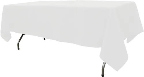 Vista 20 de Your Chair Covers - Mantel rectangular de poliéster sin costuras de alta calidad de 60 pulgadas de ancho x 102 pulgadas de largo - Negro - Mantel