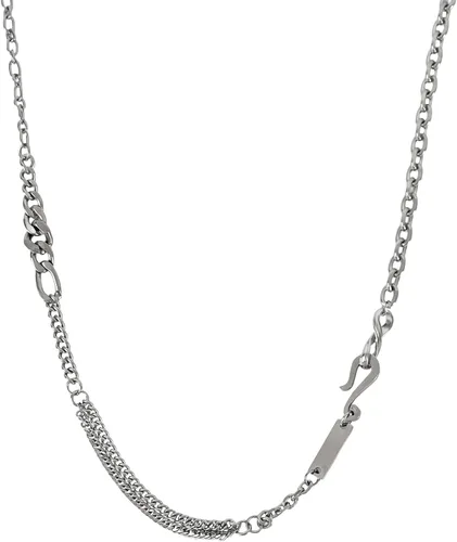 Vista 31 de Collar minimalista con cadena irregular Y2k para uso diario, versátil, joyería de moda para mujer, plata Dorado-1