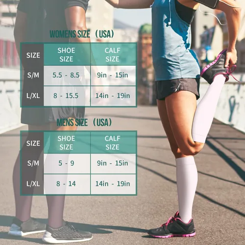 Vista 65 de Paquete de 3 pares de calcetines de compresión médica para mejorar la circulación de mujeres y hombres, para correr, hacer deporte y amamantar