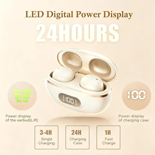 Vista 8 de Xmenha Mini auriculares invisibles extra pequeños inalámbricos Bluetooth pequeños auriculares invisibles para dormir auriculares pequeños micro