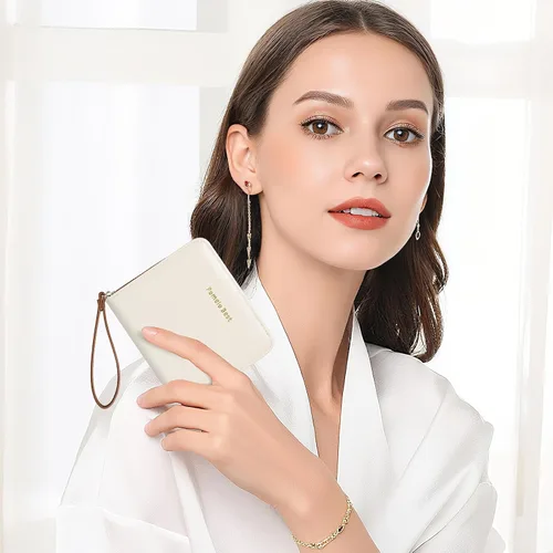 Vista 7 de Pomelo Best Cartera pequeña para mujer de cuero con bloqueo RFID 2025