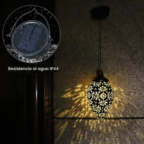 Vista 5 de Luces solares colgantes Tomshine linterna solar LED jardín luces lámpara de metal impermeable para decoración al aire libre