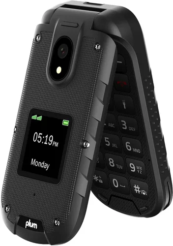 Vista 2 de Plum RAM Plus 4G Volte Rugged Flip Phone, IP68 a prueba de golpes T-Mobile - Negro