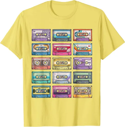 Vista 56 de Vintage Cassette Tapes Collection 80's 90's Music Mixtape T-Shirt Asphalt Grey