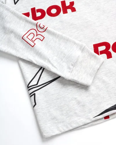 Vista 4 de Reebok Conjunto deportivo activo para niños, camisa de manga larga de 3 piezas y pantalones deportivos, de vellón de alto rendimiento para niños