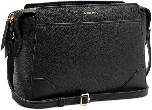 Vista 2 de NINE WEST Brooklyn Jet Set Crossbody, Negro