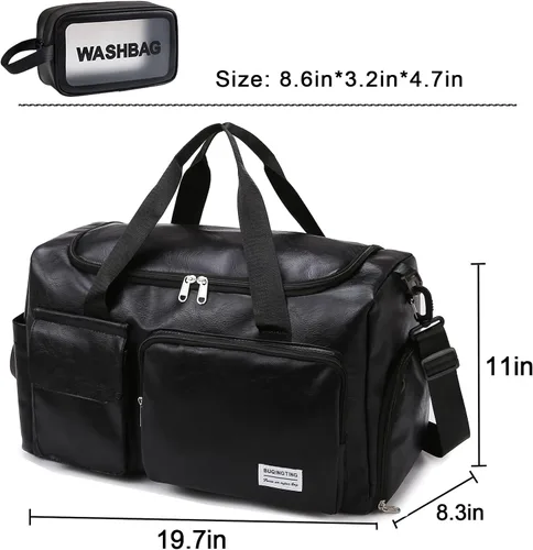 Vista 166 de Pequeña bolsa de gimnasio para mujer, bolsa de viaje con compartimento para zapatos