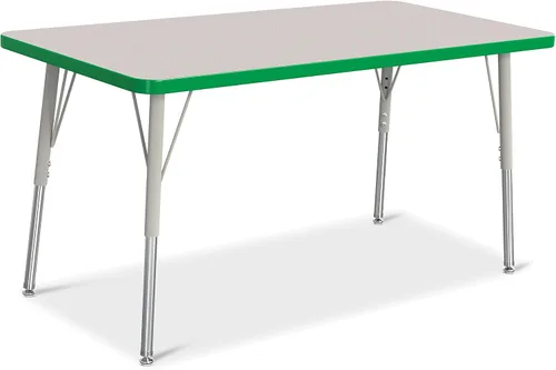 Vista 8 de Berries Mesa rectangular para actividades, altura A, Gris/Negro/Negro, 1