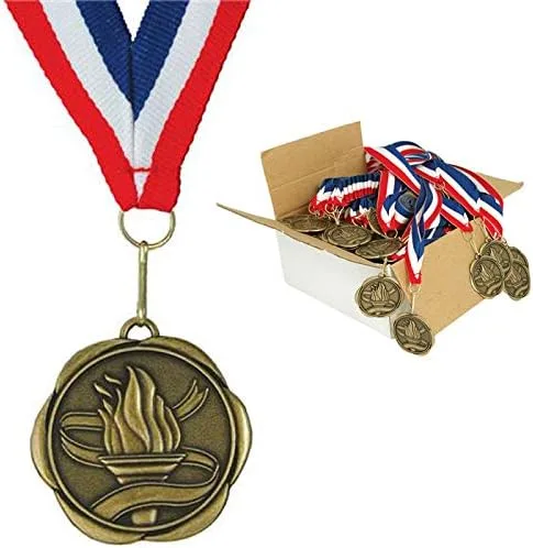 Vista 10 de Juego de 100 medallas de premio con cintas para el cuello
